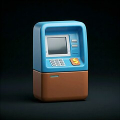 credit card reader, credit card machine, 3d atm icon