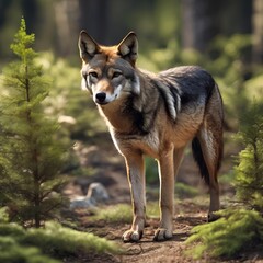 Obraz premium wolf in the woods