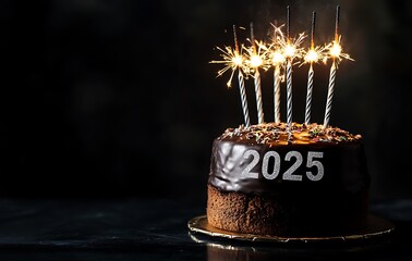 burning candles on cake
