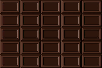 Dark chocolate bar Seamless background Clip art