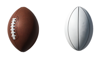 American football ball, Rugby Ball isolated on transparent background png image