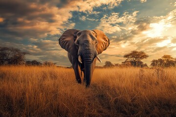 Fototapeta premium elephant standing 