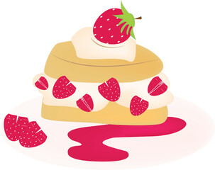 cake with strawberries