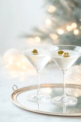 Obraz premium Elegant Festive Cocktails for National Repeal Day, Christmas, and New Years Eve Celebrations