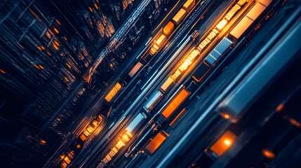 Mail sorting facility with automated machinery efficiently processing and organizing large volumes of mail, showcasing the importance of technology in modern logistics and postal services.