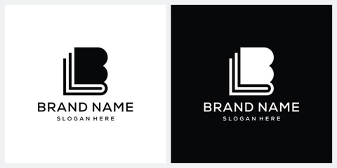 creative letter B book logo design vector template © ZRpro