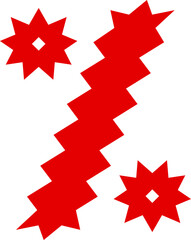 Sign Percent Symbol Zigzag Wavy Font Distorted