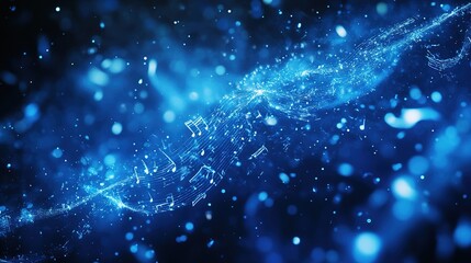 abstract blue background with particles