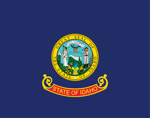 Official flag of the US state of Idaho. Vector illustration
