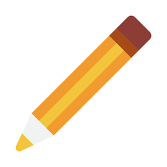 Simple Yellow Pencil Icon for Creative Projects