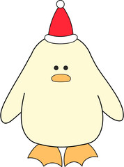 Duck with Santa Hat