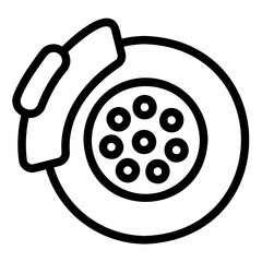 disc brake Line Icon