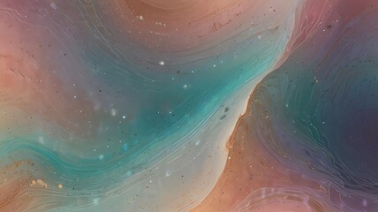 Fototapeta premium Luminous gradient background blending celestial tones of sapphire, rose gold, and white, with delicate, barely visible symbolic shapes for an enigmatic atmosphere