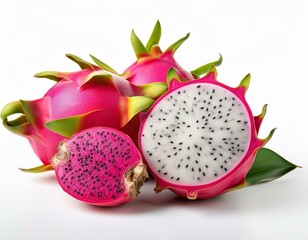 Dragonfruit, Pitaya isolated in white