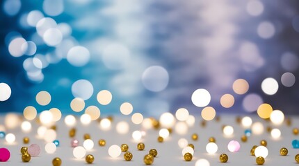 Celebration and ceremony theme illustration background, bokeh lights with defocused shiny objects on a bright background wallpaper