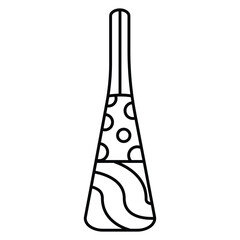 Hand Drawn Cute Cosmetics Coloring Book Vector Illustration. Bold and Easy Eyeliner Coloring Page for Adults and Kids. Coloring Sheet for Stress Relief and Relaxation