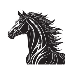 A drawing of a horse vector