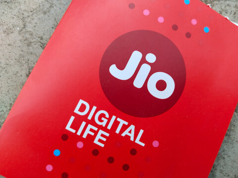 23 March 2024, Uttar Prades, India. Jio SIM Cards With Every JioFi or 4G Smartphone
