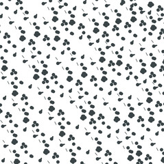 A collection of small spots, lines and particles.