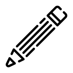 Simple Line Art of a Pencil Icon