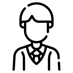 Minimalist Line Art of a Young Person