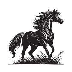 A drawing of a horse vector