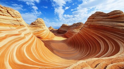Wavy Sandstone Formations in Arizona's Desert