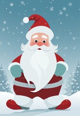 Merry Christmas and happy new year with Santa Claus