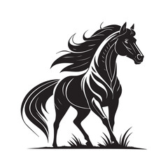 Obraz premium A drawing of a horse vector