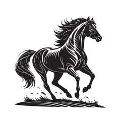 Obraz premium A drawing of a horse vector