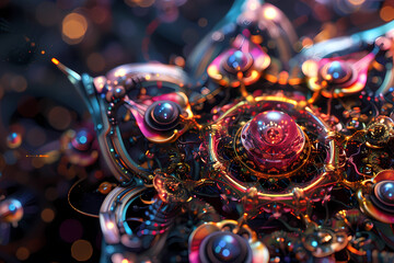 A stunning close-up of intricate fractal design, featuring vibrant colors and luminous details that evoke a sense of wonder and depth.