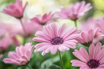 Obraz premium beautiful pink flowers in a garden setting