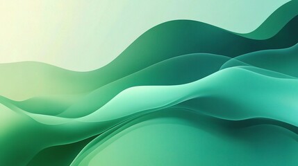 Abstract Bright Green Liquid Texture Smooth Waves Background