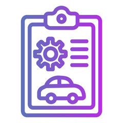 vehicle inspection Gradient icon