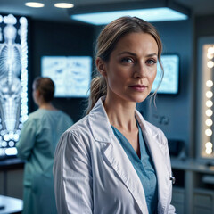 Fototapeta premium Empowered Female Physician Among Healthcare Professionals.mi