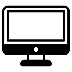 Stylized Computer Monitor Icon for Creative Projects