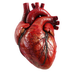 3D Rendered Human Heart Illustration - Transparent Background. Isolated on Transparent or White Background, PNG