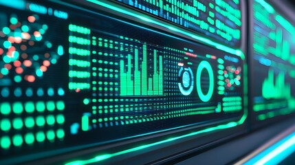 Obraz premium Futuristic Data Center Interface Display