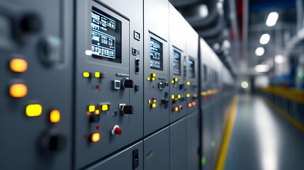 Industrial control panels with switches and digital displays