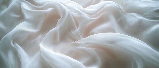soft flowing white silk fabric texture