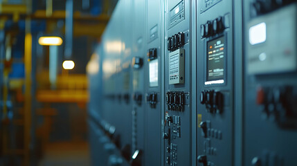 Industrial control panels with switches and digital displays