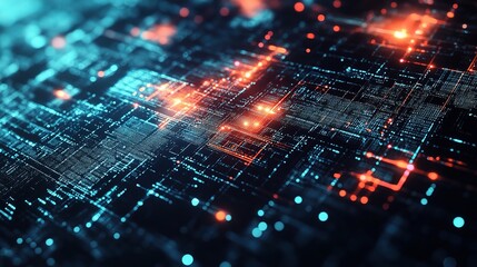 Obraz premium Modern Abstract Geometric Background with Vibrant Digital Patterns