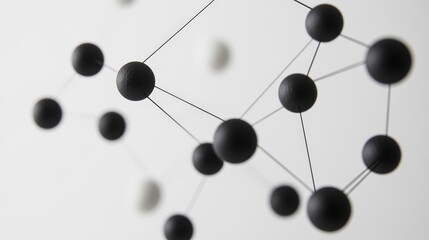 Network of Cryptocurrency Nodes on White Background