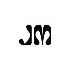 JM monogram logo design letter text name symbol monochrome logotype alphabet character simple logo
