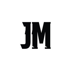JM monogram logo design letter text name symbol monochrome logotype alphabet character simple logo