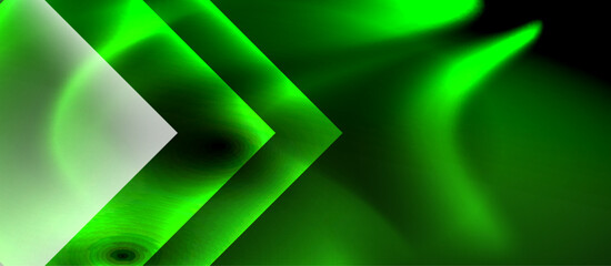 Dark neon colors with glass square shapes