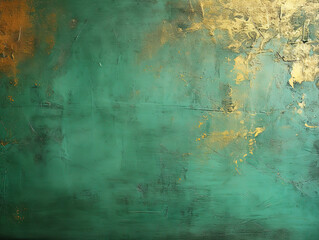 Superb Abstract Expressionist Painting with Cool Blue Tones and Warm Orange Splatters