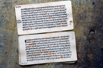 old indian scriptures text sanskrit vedas india 