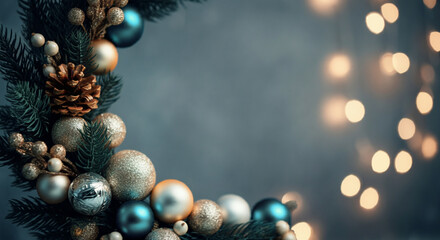 christmas background with christmas decorations