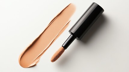 Obraz premium A concealer tube with a doefoot applicator and product trails